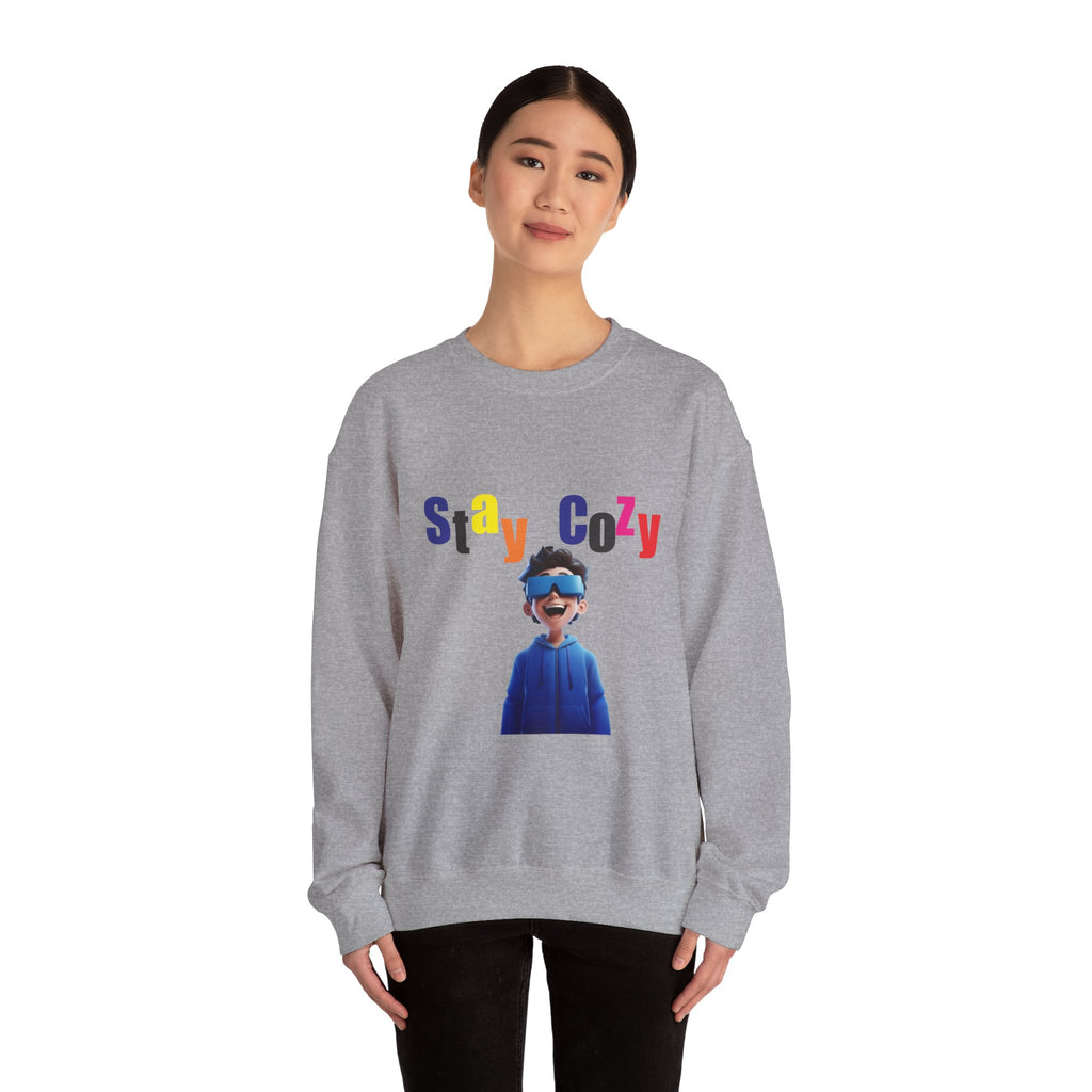 Stay Cozy Sweatshirt - Unisex Heavy Blend, Comfy Layering, Casual Style, Gift for Friends, Perfect for Relaxing Evenings