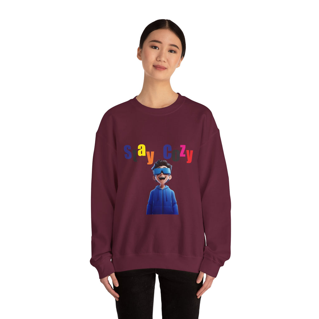 Stay Cozy Sweatshirt - Unisex Heavy Blend, Comfy Layering, Casual Style, Gift for Friends, Perfect for Relaxing Evenings