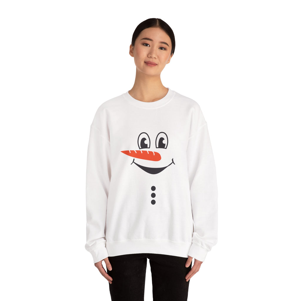 Snowman Face Unisex Crewneck Sweatshirt