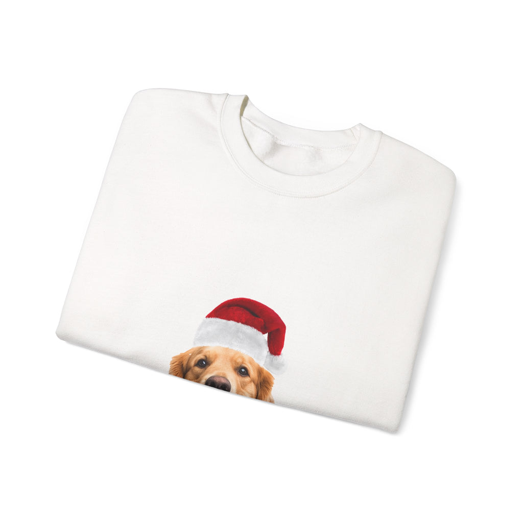Golden Retriever Christmas Sweatshirt – Personalized Pet Name Holiday Crewneck