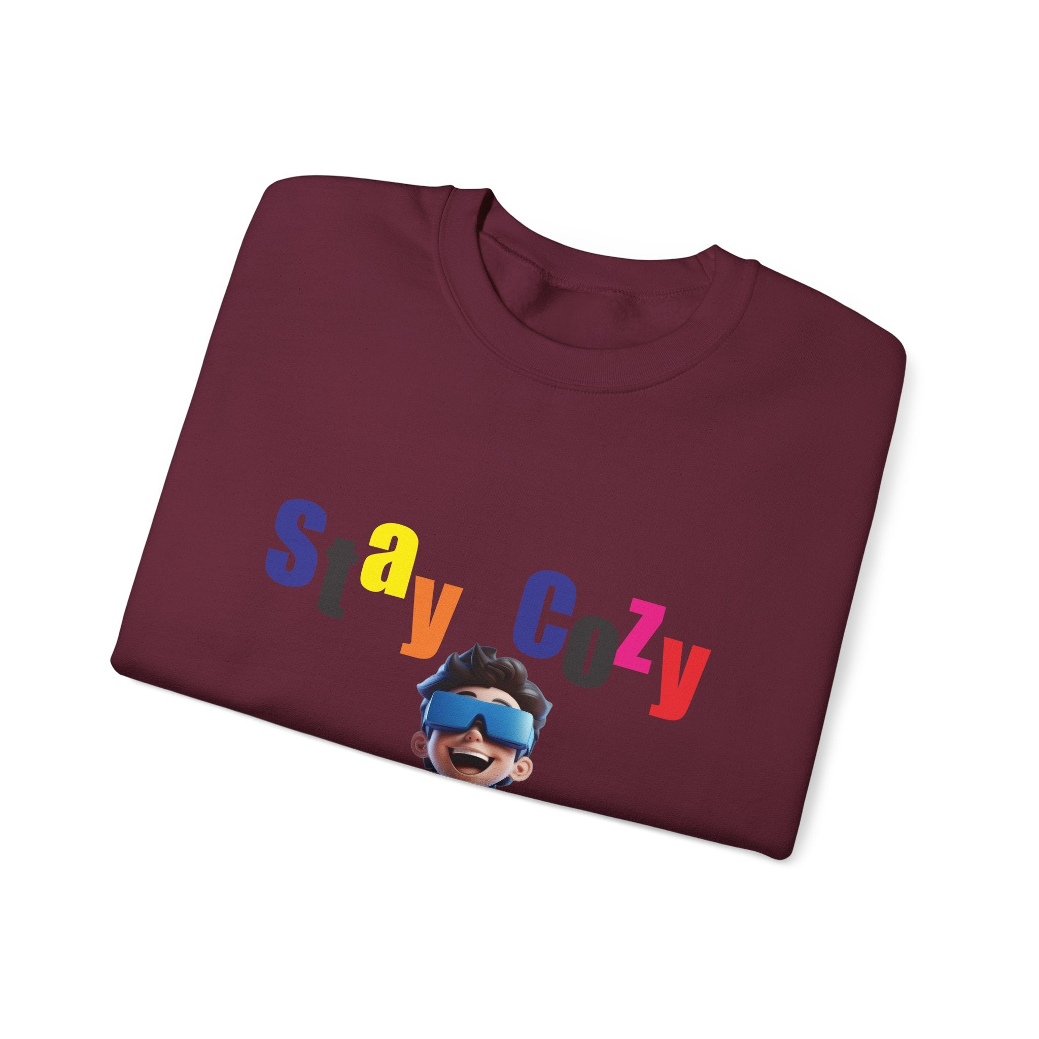 Stay Cozy Sweatshirt - Unisex Heavy Blend, Comfy Layering, Casual Style, Gift for Friends, Perfect for Relaxing Evenings