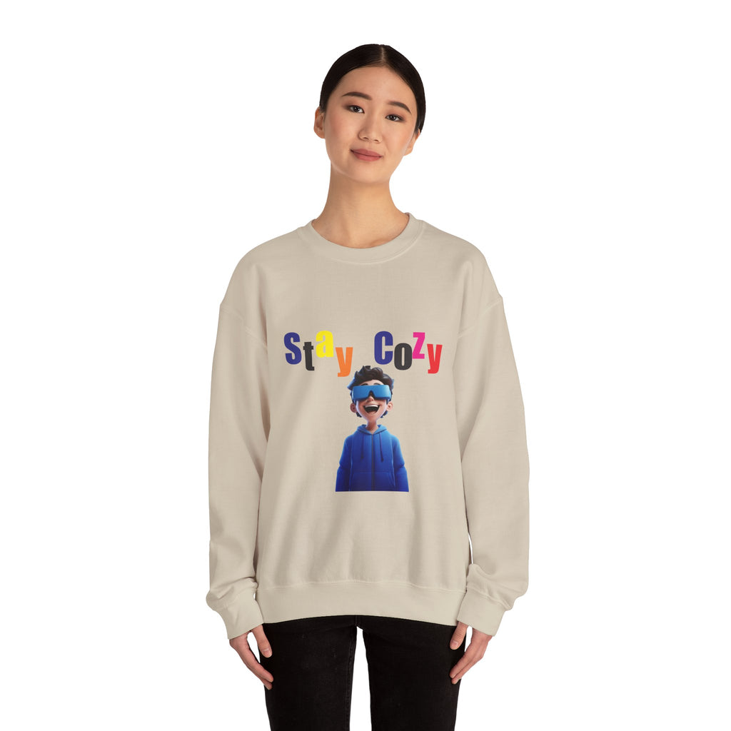 Stay Cozy Sweatshirt - Unisex Heavy Blend, Comfy Layering, Casual Style, Gift for Friends, Perfect for Relaxing Evenings