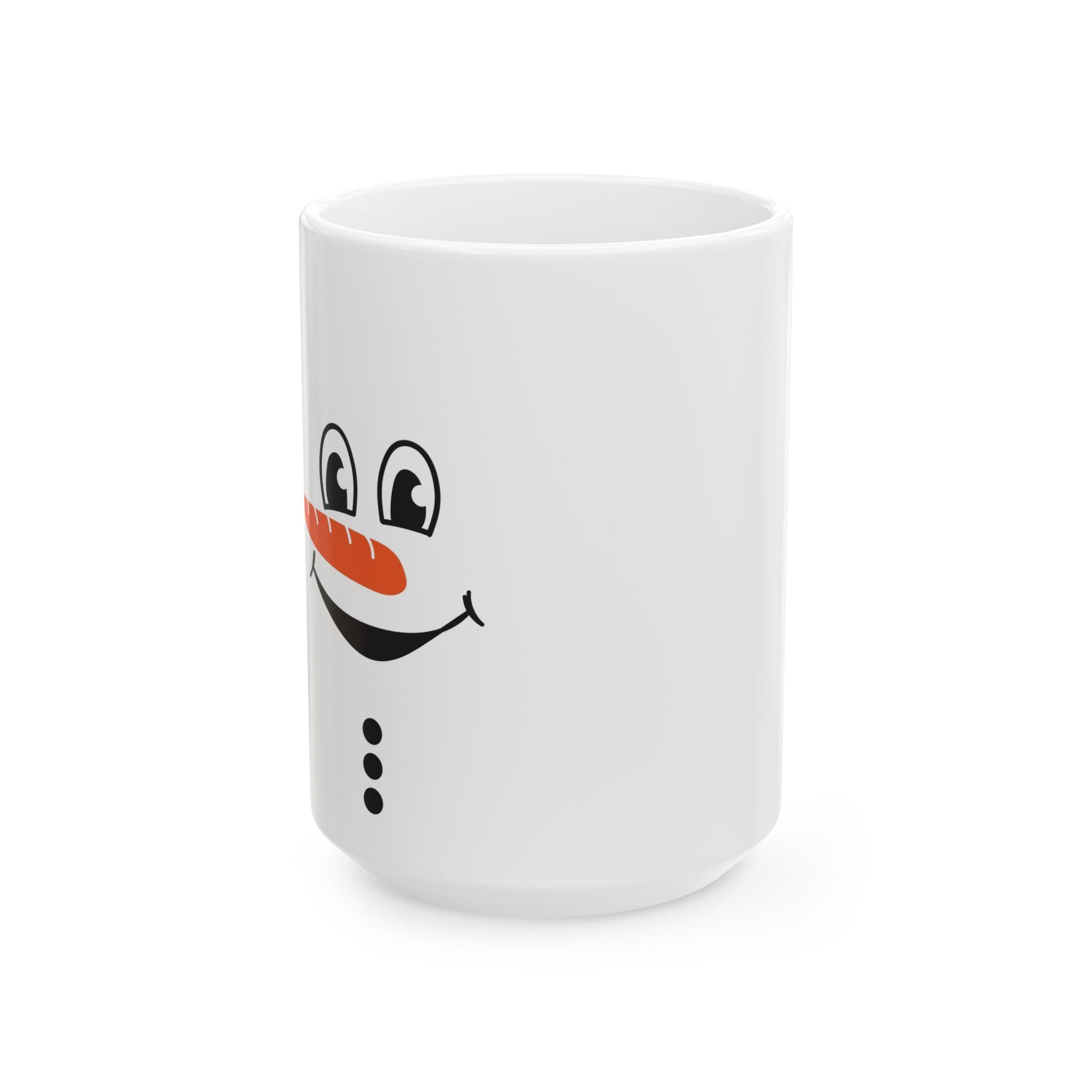 Snowman Ceramic Mug - Cute Holiday Coffee Cup for Winter, Christmas Gift, Hot Cocoa, Tea Lover, 11oz or 15oz
