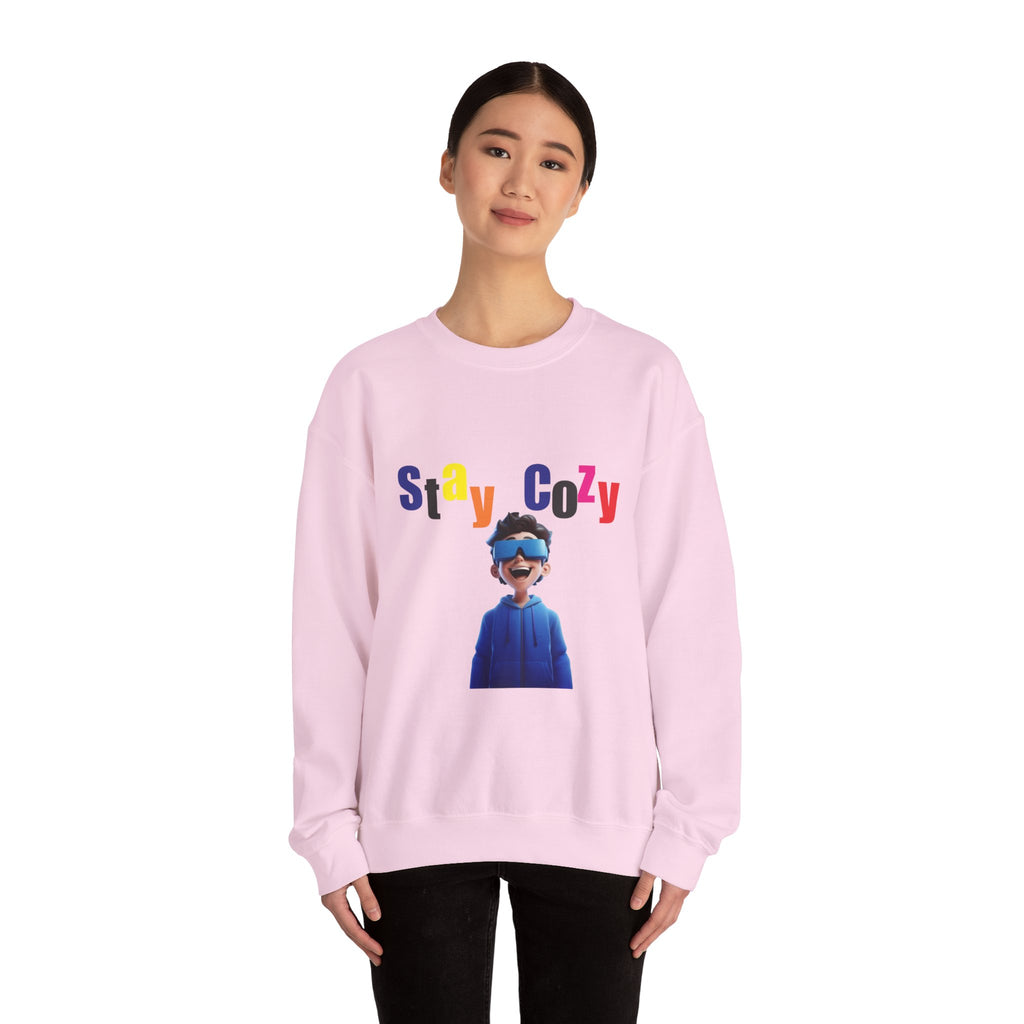 Stay Cozy Sweatshirt - Unisex Heavy Blend, Comfy Layering, Casual Style, Gift for Friends, Perfect for Relaxing Evenings