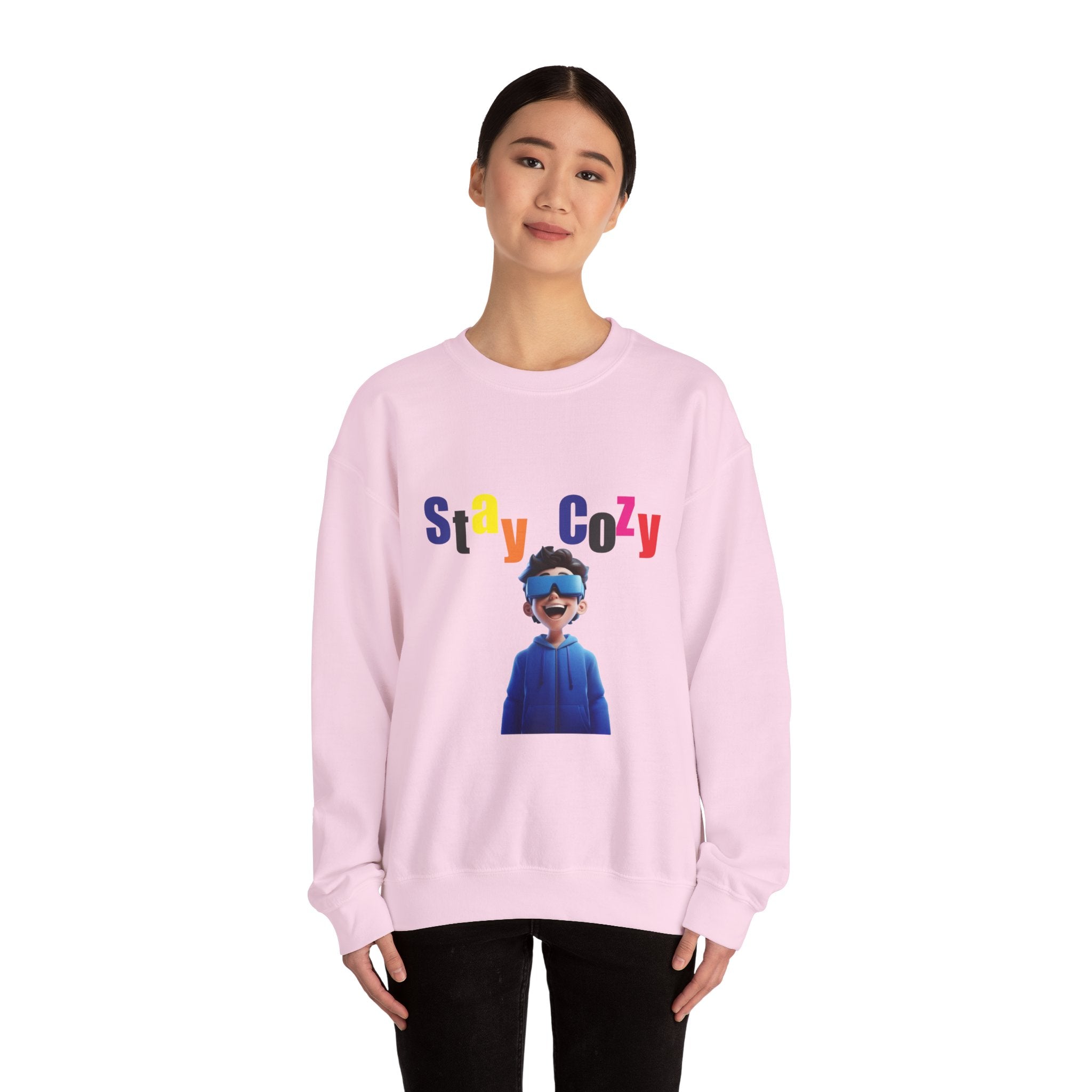 Stay Cozy Sweatshirt - Unisex Heavy Blend, Comfy Layering, Casual Style, Gift for Friends, Perfect for Relaxing Evenings