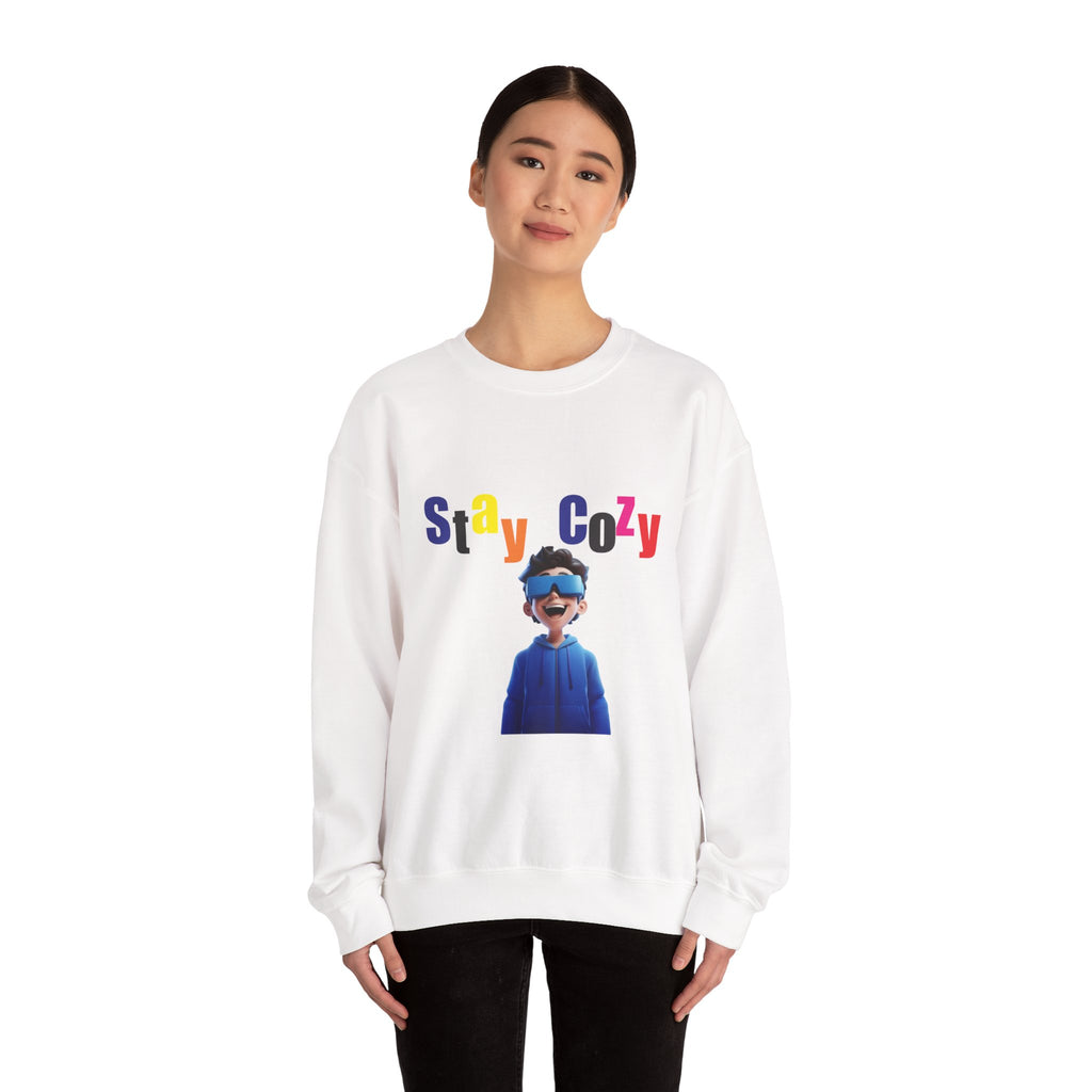 Stay Cozy Sweatshirt - Unisex Heavy Blend, Comfy Layering, Casual Style, Gift for Friends, Perfect for Relaxing Evenings
