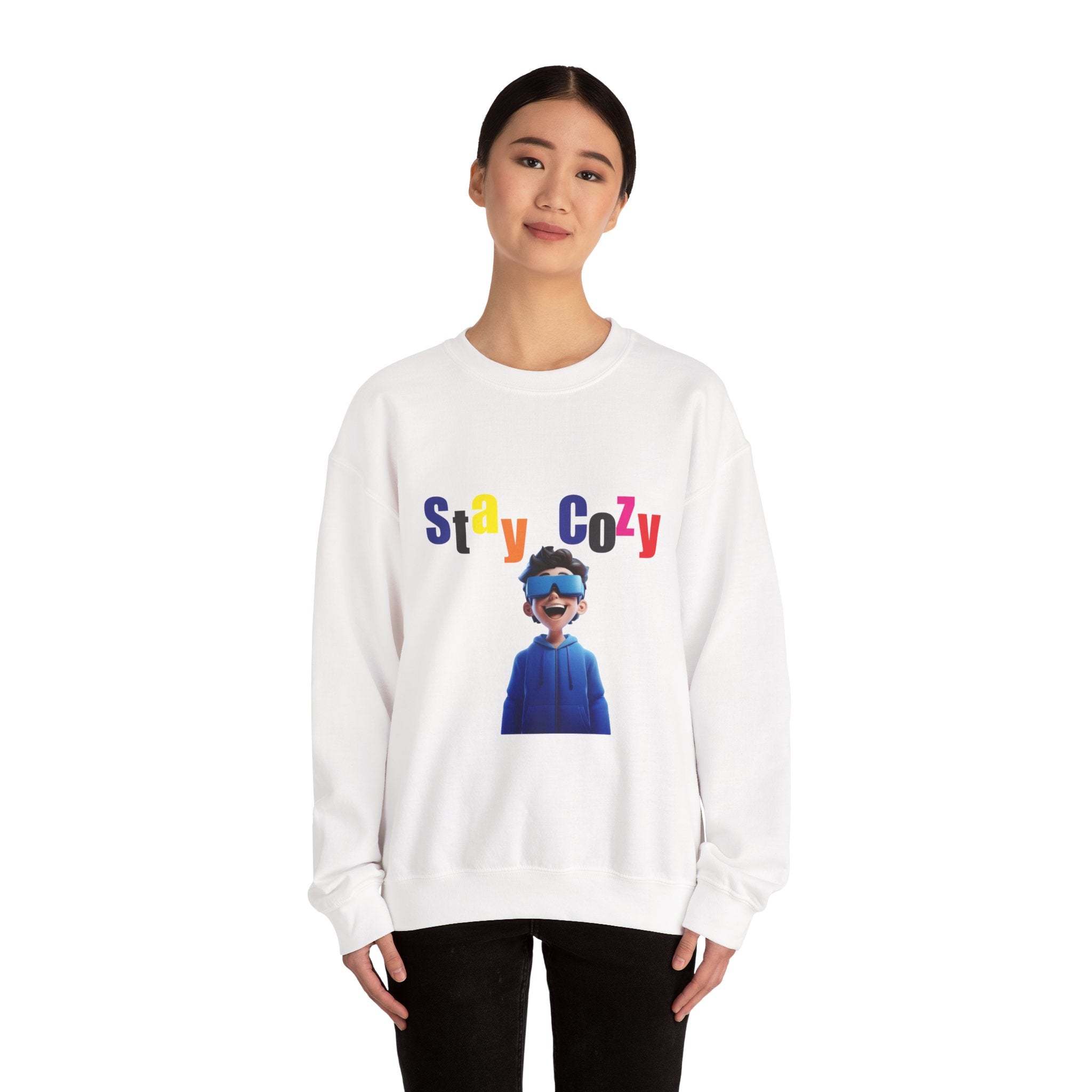 Stay Cozy Sweatshirt - Unisex Heavy Blend, Comfy Layering, Casual Style, Gift for Friends, Perfect for Relaxing Evenings